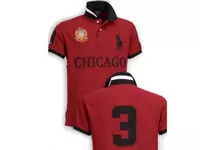 polo t-shirt man nom de la ville chicago red